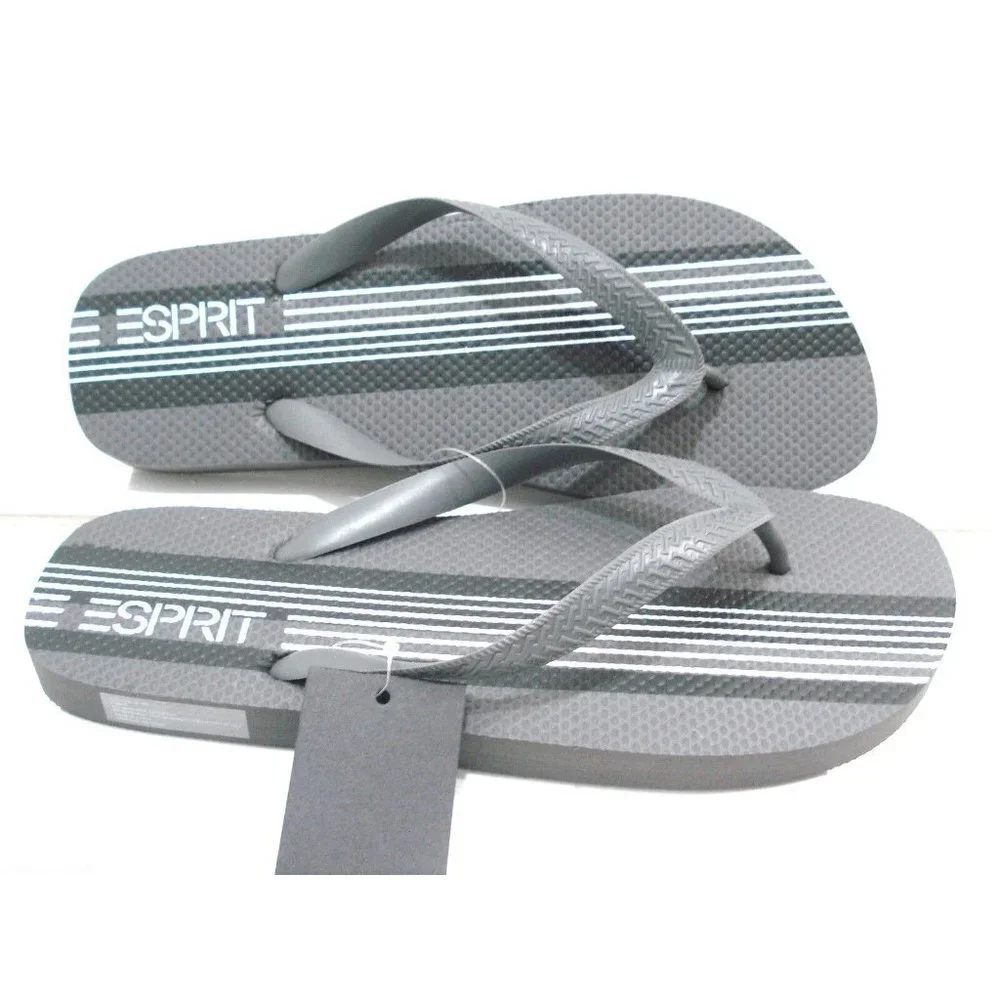 ESPRIT FINN-E Mens Flip Flop Sandals Slate/Charbon Sandal Size 8 New